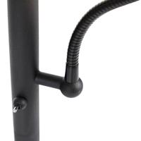 QAZQA Smart vloerlamp zwart met goud incl. Wifi A60 en E14 - Retro - thumbnail