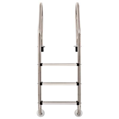 Zwembadladder met 3 sporten 120 cm roestvrij staal 304