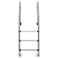 Zwembadladder met 3 sporten 120 cm roestvrij staal 304 - thumbnail