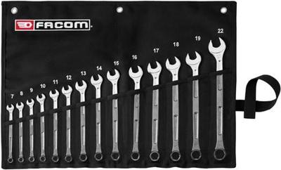 Facom samenstelling van 14 ogv grip xl combinatiesleutels in een kit - 441.jv14grppb