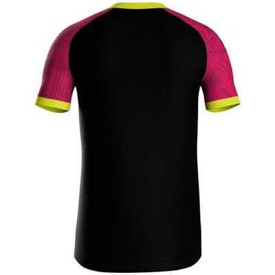 JAKO 4224 Shirt Iconic Km - Zwart/Pink/Fluogeel - XXL