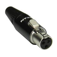 Rean AV RT3FC-B Miniatuur-XLR-connector Bus, recht Aantal polen: 3 Zwart 1 stuk(s) - thumbnail