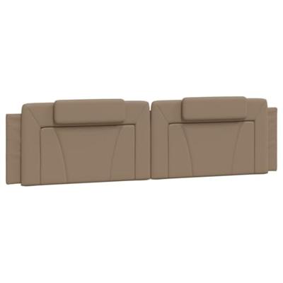 Bedframe met hoofdbord kunstleer cappuccinokleurig 200x200 cm Bedframe met hoofdbord kunstleer cappuccinokleurig 200x200 cm