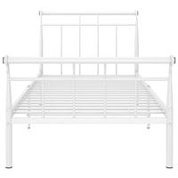 Bedframe metaal wit 100x200 cm - thumbnail