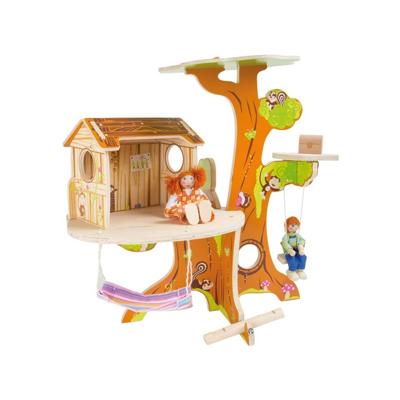 Boomhut met buigzame poppen Boomhut met buigzame poppen