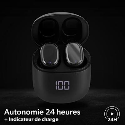 T'nB Draadloze Bluetooth In-Ear Hoofdtelefoon, Passieve Ruisonderdrukking tot 24 Uur Luistertijd, Touch-Bediening, Oplaadindicator, Geïntegreerde Microfoon, Zwart, Sport, Training