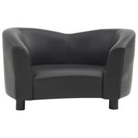 Hondenbank 67x41x39 cm kunstleer zwart - thumbnail