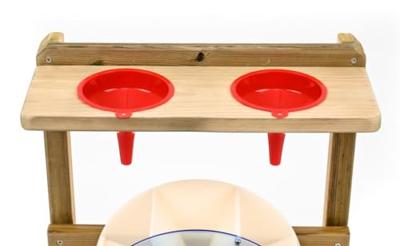 Classic World houten watertafel met trechters en watermolen