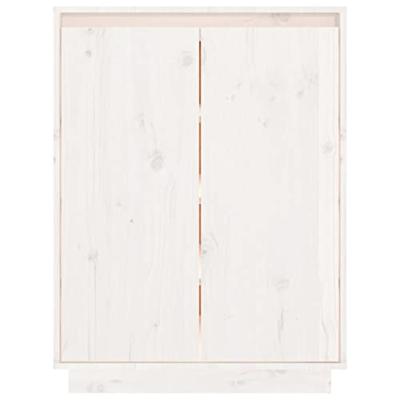 VidaXL Schoenenkast 60x35x80 cm massief grenenhout wit VidaXL Schoenenkast 60x35x80 cm massief grenenhout wit