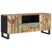 Tv-meubel 105x33,5x46 cm massief hout gerecycled bewerkt hout - thumbnail