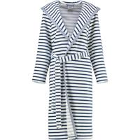 Cawö Cawö Dames Badjas met Capuchon 6596 Navy 42 - thumbnail