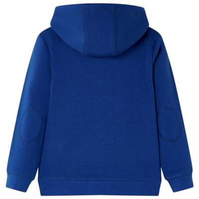 Kindertrui met capuchon spelcomputerprint 116 donkerblauw - thumbnail