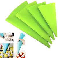 4 stuks siliconen ijsvorming piping Cream gebak tas mondstuk DIY cake versieren tools (EVA tas groen 4 gemengd) - thumbnail
