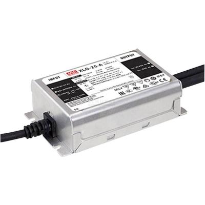 MEAN WELL XLG-25-AB LED-driver Constant vermogen 25 W 250 mA - 1.05 A 22 - 54 V/DC PFC-schakeling, Instelbaar, Dimbaar, 3-in-1 dimmer, Montage op ontvlambare