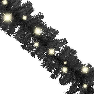 VidaXL Kerstslinger met led-lampjes 10 m zwart