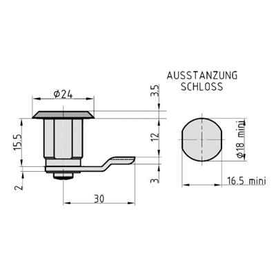 Basi 9000-1340 Hendelslot Zilver