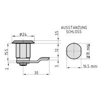 Basi 9000-1340 Hendelslot Zilver - thumbnail