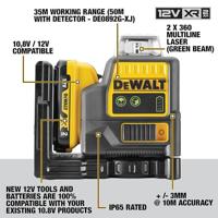 DeWALT DCE0811D1G-QW laserwaterpas Lijnlaser 30 m - thumbnail