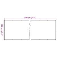 Tuinscherm 800x120 cm PVC crmekleurig - thumbnail