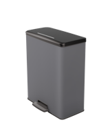 Curver deco bin duo 26l+26l cool grey - thumbnail