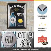 Gin en Tonic served wandplaat - thumbnail