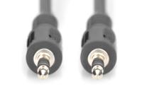 Digitus AK-510100-015-S Jackplug Audio Aansluitkabel [1x Jackplug male 3,5 mm - 1x Jackplug male 3,5 mm] 1.50 m Zwart Rond, Onafgeschermd - thumbnail