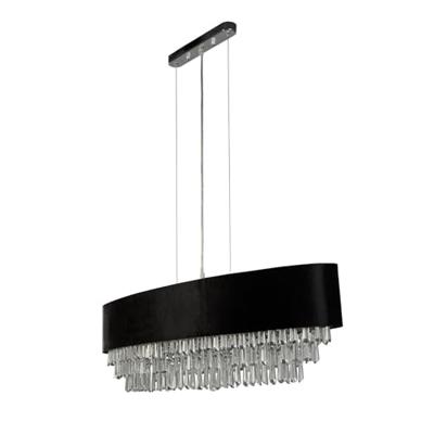 Searchlight Grote kroonluchterGlamour zwart met chroom - 50818-8BK