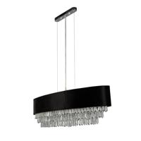 Searchlight Grote kroonluchterGlamour zwart met chroom - 50818-8BK - thumbnail