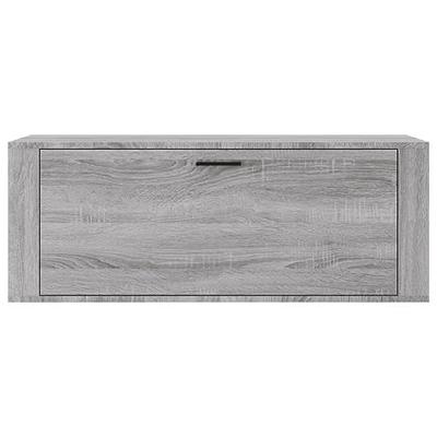 Wandschoenenkast 100x35x38 cm bewerkt hout grijs sonoma