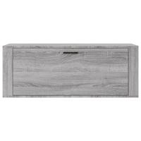 Wandschoenenkast 100x35x38 cm bewerkt hout grijs sonoma - thumbnail