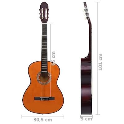 VidaXL Gitaar klassiek beginner 4/4 39" lindenhout