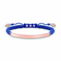 Thomas Sabo LBA0068-898-1 Blauw Roze goud Zilver - Maat: 14,5-21 cm Dames armband - thumbnail