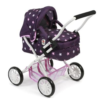 Kleine Poppenwagen Smarty - Stars Lila