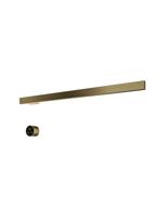 Hotbath &MORE set van 1 rails RAS80 SQUARE 80 cm met separate schakelaar en inbouw element Geborsteld Messing PVD (RAS80-1BBP) - thumbnail