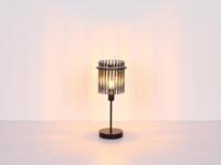 Globo Zwarte tafellampGorley met smoke glas Ø 15cm - 15698T - thumbnail