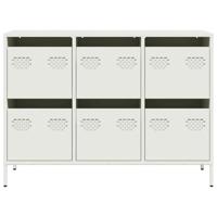 Dressoir 101,5x39x73,5 cm koudgewalst staal wit - thumbnail