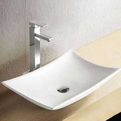 Wiesbaden Scala waskom rechthoekig 56 x 37 x 10,5 cm keramiek glans wit