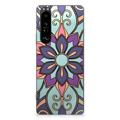 Sony Xperia 1 III | TPU Case | Purple Flower