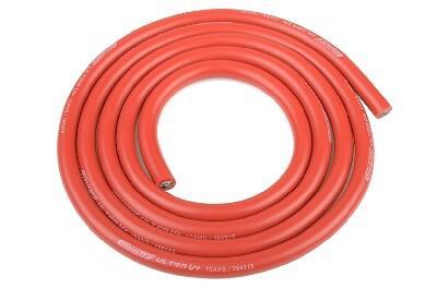 Team Corally - Ultra V+ Siliconen kabel - Super flexibel - Rood - 10AWG