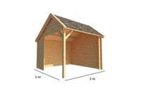 Overkapping Michelle-Iza 300 cm bij 300 cm diep kapschuurdak Warentuin Collection - Warentuin collection - thumbnail