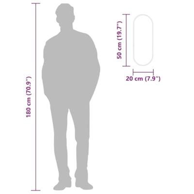 VidaXL Wandspiegel 50x20 cm ovaal goudkleurig VidaXL Wandspiegel 50x20 cm ovaal goudkleurig