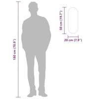 VidaXL Wandspiegel 50x20 cm ovaal zilverkleurig - thumbnail