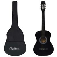 VidaXL Gitaar klassiek beginner met tas 3/4 36" zwart - thumbnail
