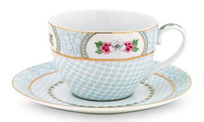 Pip Studio Blushing Birds cappuccino kop & schotel wit