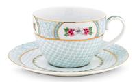 Pip Studio Blushing Birds cappuccino kop & schotel wit - thumbnail