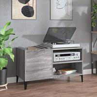 Platenkast 84,5x38x48 cm bewerkt hout grijs sonoma eikenkleurig - thumbnail