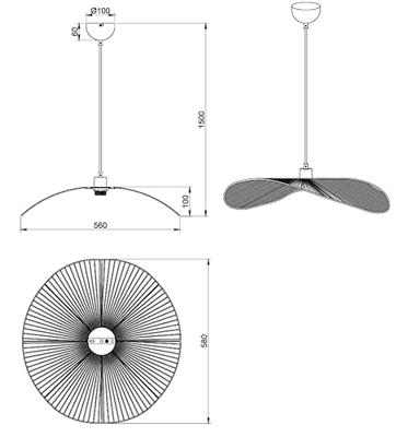 Trio Japandi hanglampLaurine Ø 58cm - R36161026