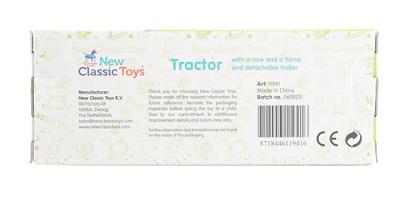 New Classic Toys houten tractor met aanhanger + dieren