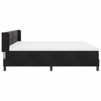 Boxspringbed met Matras Zwart 100x200 cm Fluweel Zwart - thumbnail
