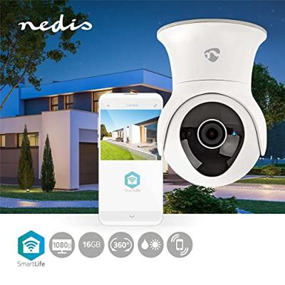 Nedis SmartLife Camera voor Buiten | Wi-Fi | Full HD 1080p | IP65 | 1 stuks - WIFICO20CWT WIFICO20CWT